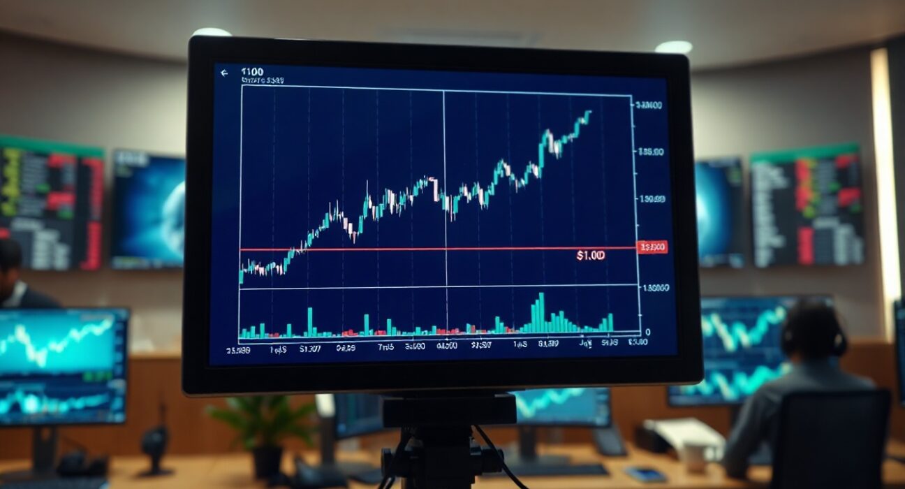 XRP price chart showing support at $1.00 with stagnant recovery momentum