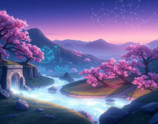 Analytical visualization of Ripple XRP price predictions and future network growth potential through 2030.