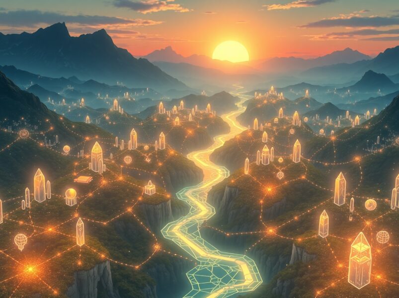 Visual metaphor for Ripple XRP's potential growth and network value through 2030