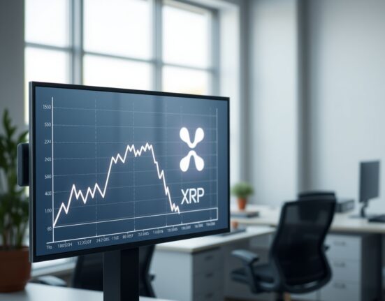 XRP price chart analysis showing downward trend with key support levels marked