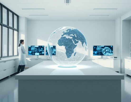 Yann LeCun's AMI Labs world model research in a Paris AI laboratory.