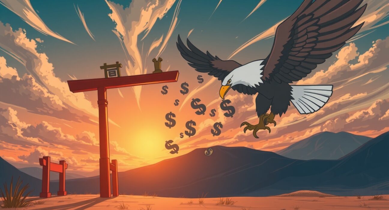 Symbolic clash between Japanese yen and US dollar after Federal Reserve dismisses currency intervention.