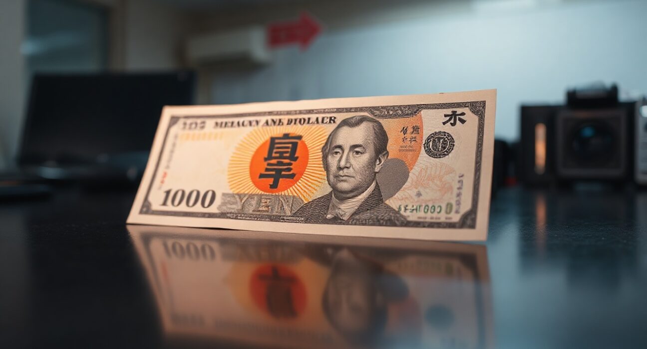 Japanese yen and US dollar banknotes side by side, representing currency market fluctuations.