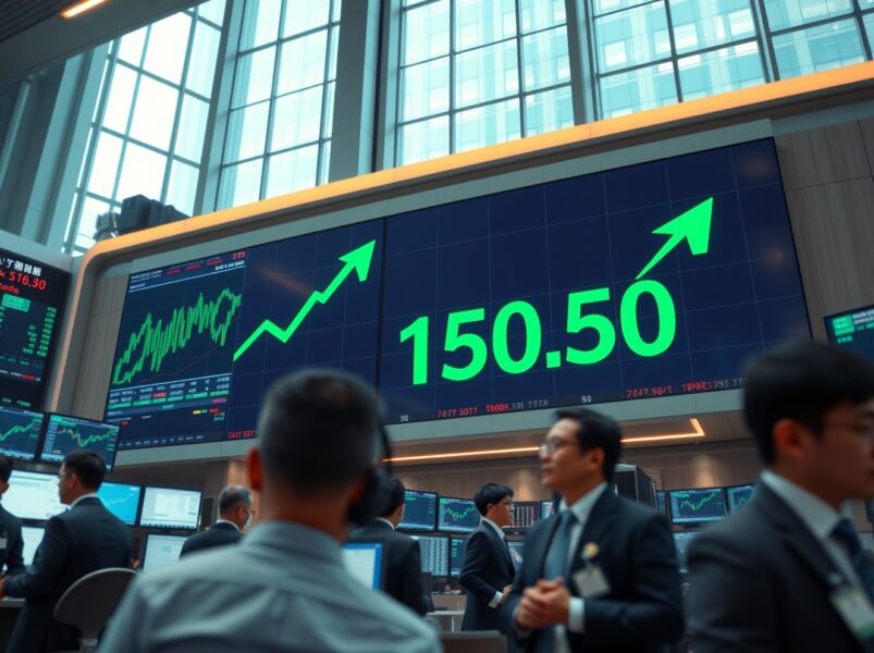 Yen spikes against dollar on Tokyo trading floor board showing intervention concerns