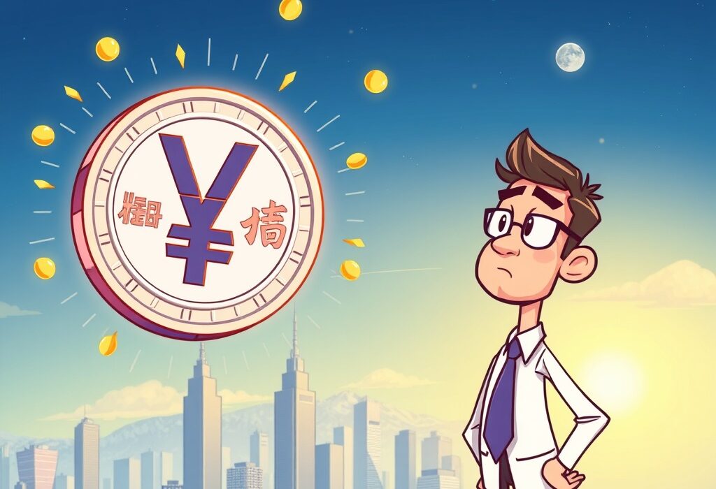A cartoon illustration depicts the transformative potential of a yen stablecoin for Japan's digital economy, pioneered by Monex Group.