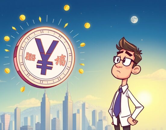 A cartoon illustration depicts the transformative potential of a yen stablecoin for Japan's digital economy, pioneered by Monex Group.