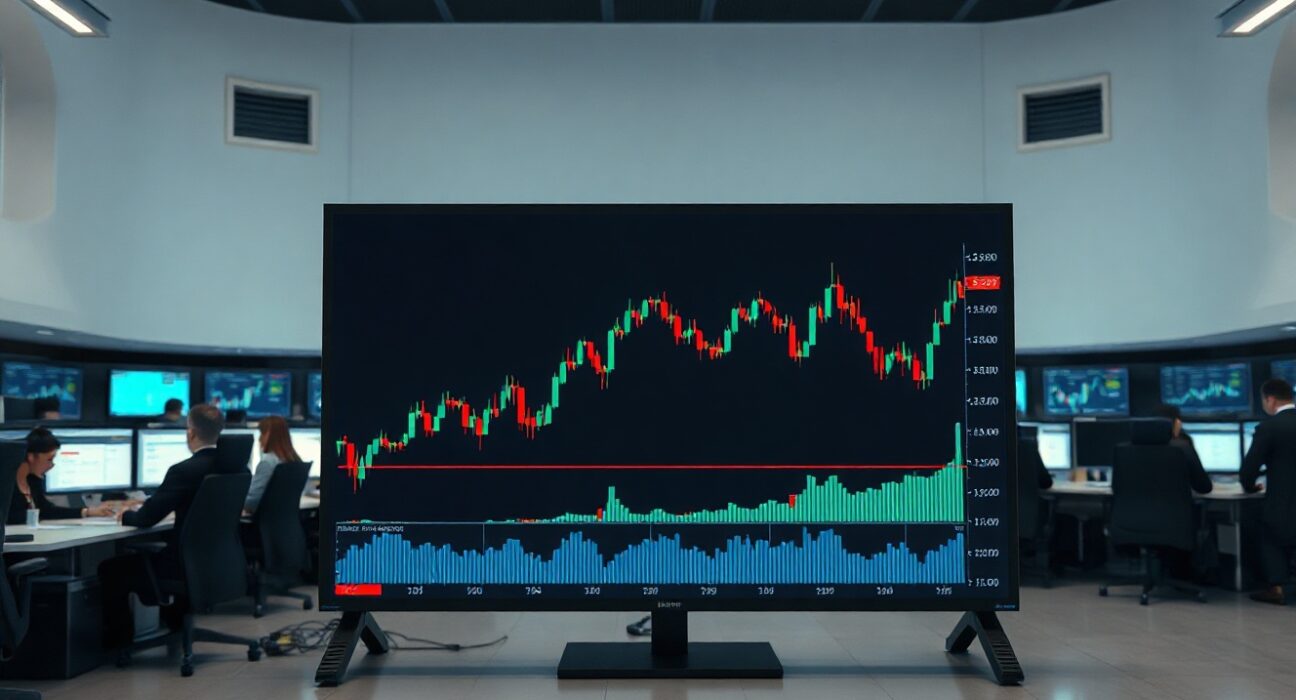 Trading screen showing USD/JPY chart near 159.25 following the US-Japan intervention.