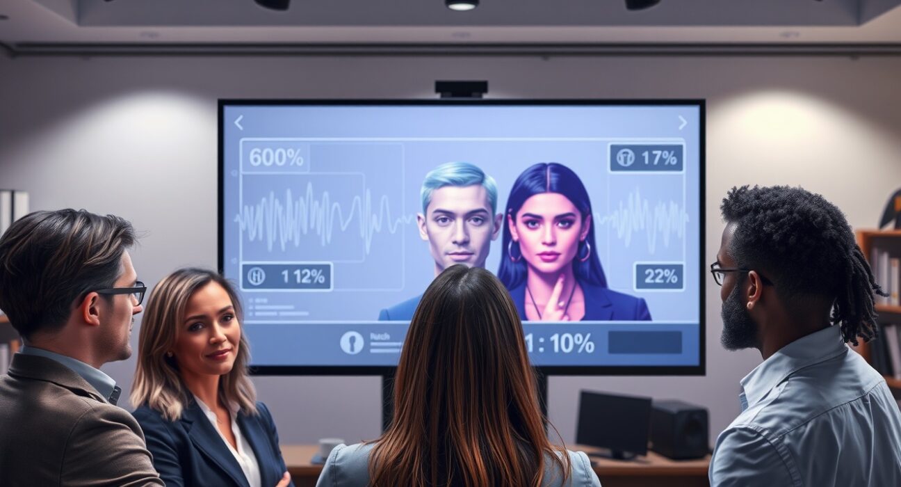 YouTube's AI likeness detection technology in use by entertainment professionals to protect celebrity identities.