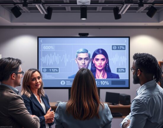 YouTube's AI likeness detection technology in use by entertainment professionals to protect celebrity identities.