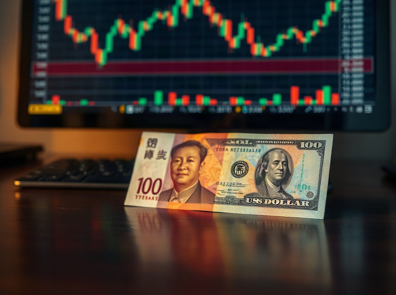Yuan Gains Limited by Trade Risks Against US Dollar, OCBC Says