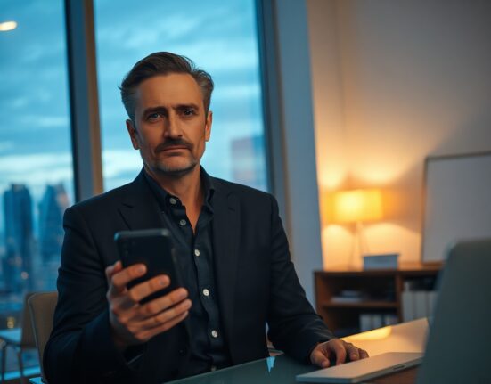 Rand Hindi, CEO of Zama, in a professional office setting with a serious expression