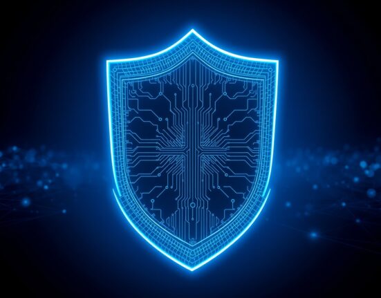 Core Foundation's Zprotocol launch as a layered digital shield representing Zcash expansion and enhanced blockchain privacy.