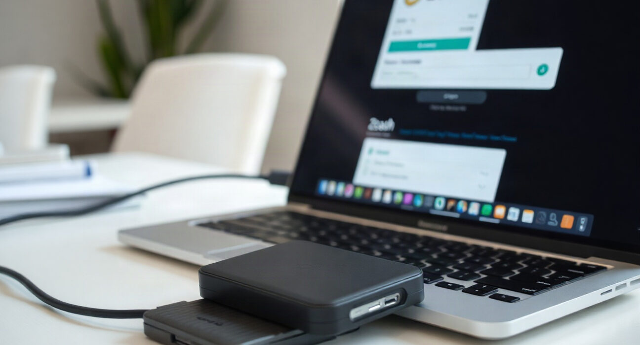 Ledger hardware wallet connected to a laptop displaying Zcash shielded transaction interface