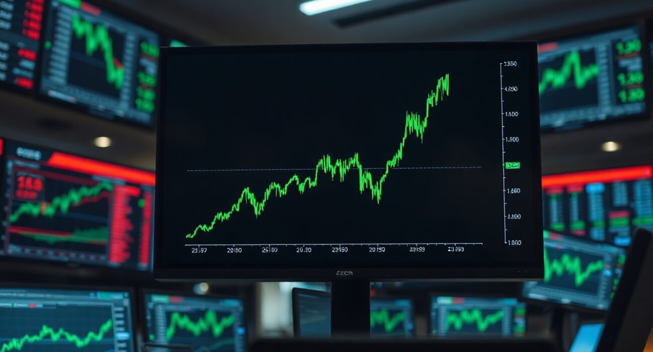 Zcash price chart showing a sudden 3.51% upward spike on a trading screen