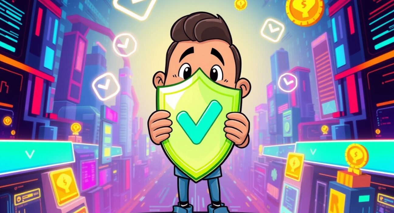 Zero-knowledge identity startup illustration showing digital privacy protection with rewards system