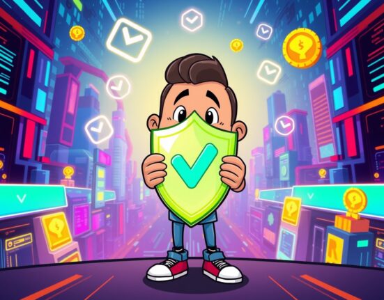 Zero-knowledge identity startup illustration showing digital privacy protection with rewards system