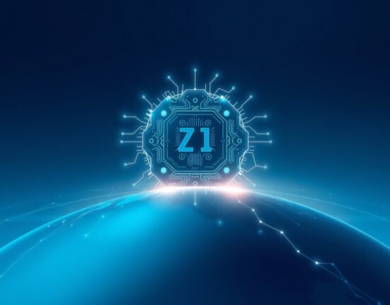 ZetaChain GPT-5.5 integration showcased on a decentralized AI platform with glowing neural network core