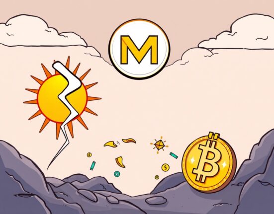 Cartoon showing a Zeus Network partnership bridging Solana and Bitcoin, symbolizing enhanced liquidity and collaboration between ecosystems.