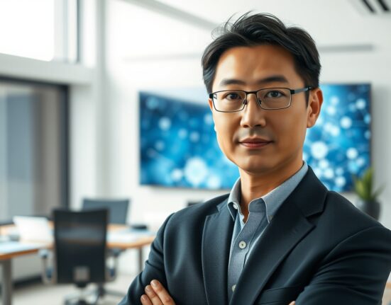 Binance founder Zhao Changpeng discussing the future of cryptocurrency and blockchain technology adoption.