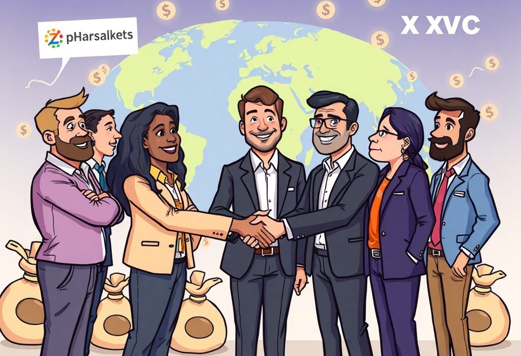 An illustration symbolizing the successful Zodia Markets funding round, showing growth and strategic partnerships fueling global crypto expansion.