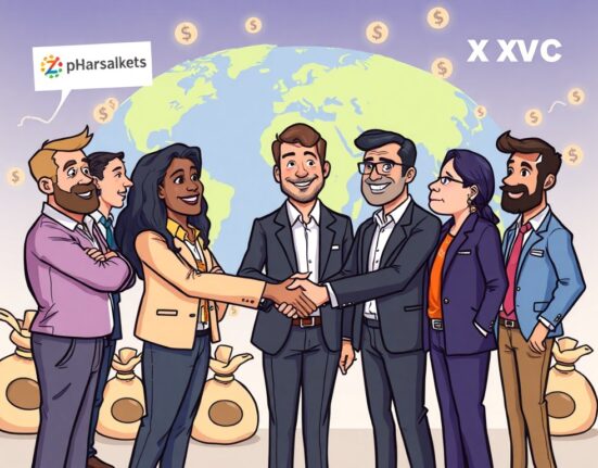 An illustration symbolizing the successful Zodia Markets funding round, showing growth and strategic partnerships fueling global crypto expansion.